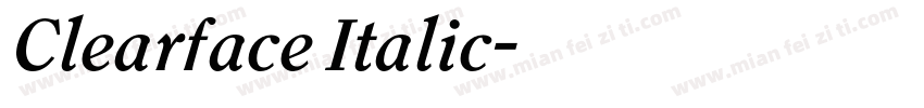 Clearface Italic字体转换